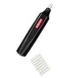 Derwent 2301931 - Goma de Borrar Eléctrica Con Pilas, Incluye 8 Recambios de Goma de Borrar, Apto para Lápices de Colores, Grafito y...