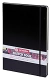 Talens Art Creation - Sketchbook Negro 21x29.7cm 140g - 80 Hojas Sin Acido - Ideal para Lápiz Pastel Tinta Acrílica (ver más)