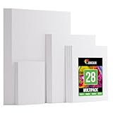 Set de 28 Canvas Telas - Lienzos para Pintar de Varios Tamaños - 13x18, 20x25, 24x30, 30x40 - Algodón sin Ácidos - Todos los tipos de...