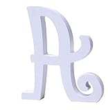 Letras y números de madera alfabeto para decoración 15cm - A
