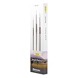 ESCODA Set 3 Pinceles Acuarela - N.8,10,12 Redondo Punta Pelo Sintético Set 1 Joseph Zbukvic Serie Perla Profesional Fabricado a Mano en...