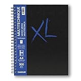 Canson XL Mix Media Texturado Cuaderno A4 34 hojas 300g, Blanco, C31200L016