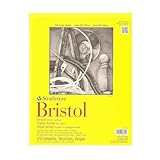 Strathmore Pro-Art Paper Bristol - Bloc de Papel vitela de 28 x 35 cm, 20 Hojas, Color Blanco