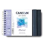 Canson Professional Book, Papel Acuarela, Grano Fino, 300g, Cuaderno Espiral, A5-14,8x21 cm, 24 hojas, Blanco
