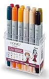 COPIC Ciao Manga Set «Uniformes escolares», set de 12 en expositor acrílico, Rotulador doble con punta mediana y punta de pincel