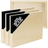 Belle Vous Pack de 4 Lienzos para Pintar de Madera Sin Acabado - 30 x 40 cm - Tableros de Madera de Tilo para Medios Mixtos, Vertidos,...