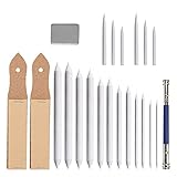 22 Piezas Difuminador para Dibujo,Difuminadores de Papel Lapices de Dibujo y Difuminos de Papel Set para Artista Estudiantes Boceto Dibujo