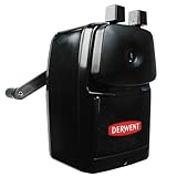 Derwent 2302001 - Sacapuntas Manual de Escritorio Con Depósito Super Point, Afila Lápices de hasta 8 mm de Diámetro, Déposito...
