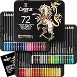 Castle Art Supplies Juego 72 Lápices Colores | Minas Blandas de Colores para Artistas Experimentados, Profesionales e Ilustradores |... (ver más)