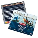 DERWENT Lápices Derwent Solubles en Agua, Para Pintar y Dibujar, Set de 24, Ideal para Matizar y Crear Capas, Calidad Profesional, 32883