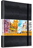 Ohuhu Cuaderno de Dibujo - 156 páginas / 78 hojas - 200 g/m2 - con Tapa Dura - Papel sin ácido, Cuaderno de bocetos para Marcador...