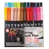 SAKURA Koi Brush Pen Set 24 Colores | Rotuladores de punta de pincel para escribir, dibujar y escribir un diario (ver más)