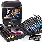 Castle Art Supplies Estuche con Cremallera 72 Lápices Colores | Minas Blandas de Colores para Artistas Experimentados, Profesionales e... (ver más)