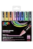 POSCA - Lote de 8 rotuladores PC5M (punta cónica, mediana, colores pastel (ver más)