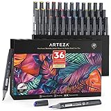 ARTEZA Everblend Rotuladores de Alcohol [Juego de 36 Colores, Tonos de Flora], Punta Cincel Mediana y Punta Fina, Materiales de Arte para... (ver más)