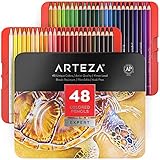 ARTEZA Juego de Libros para Colorear Retratos Artísticos, 48 Lápices de Colores y 30 Hojas a Una Sola Cara, Libros de Colorear para... (ver más)