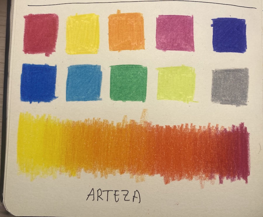 probando lápices arteza