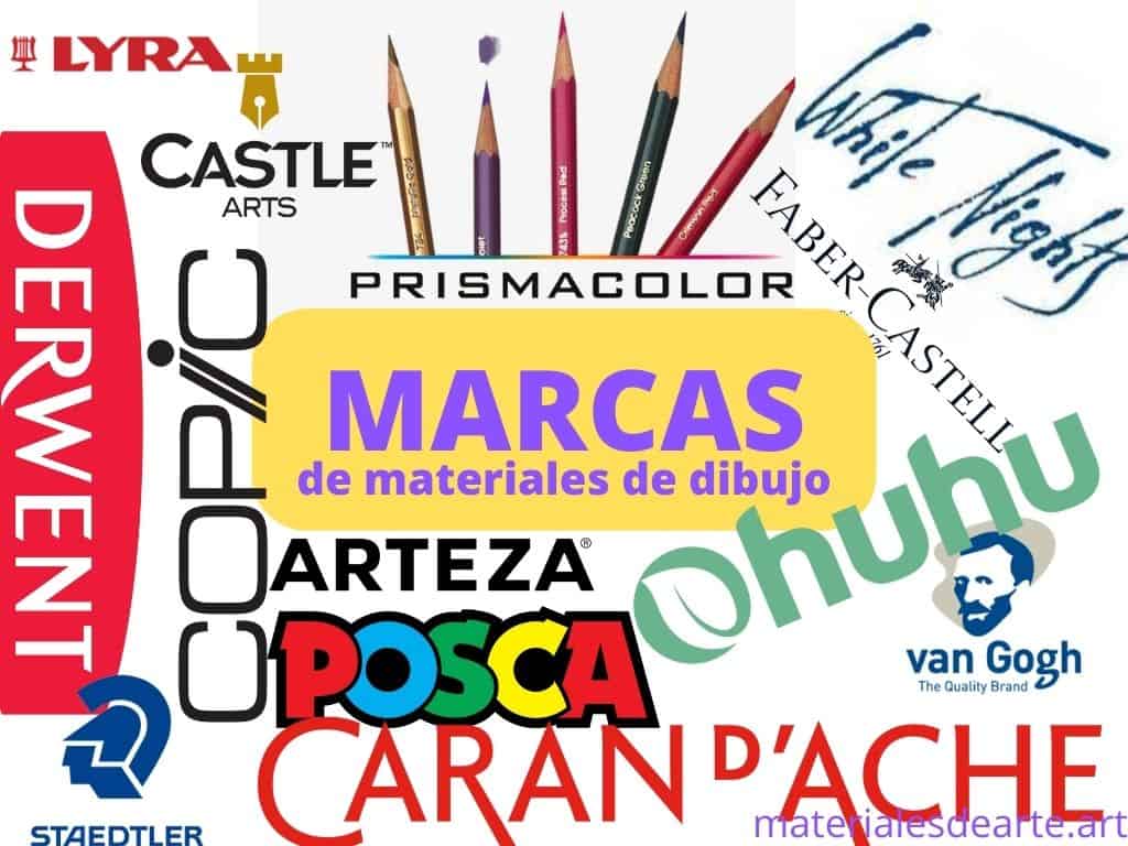 marcas de materiales de dibujo
