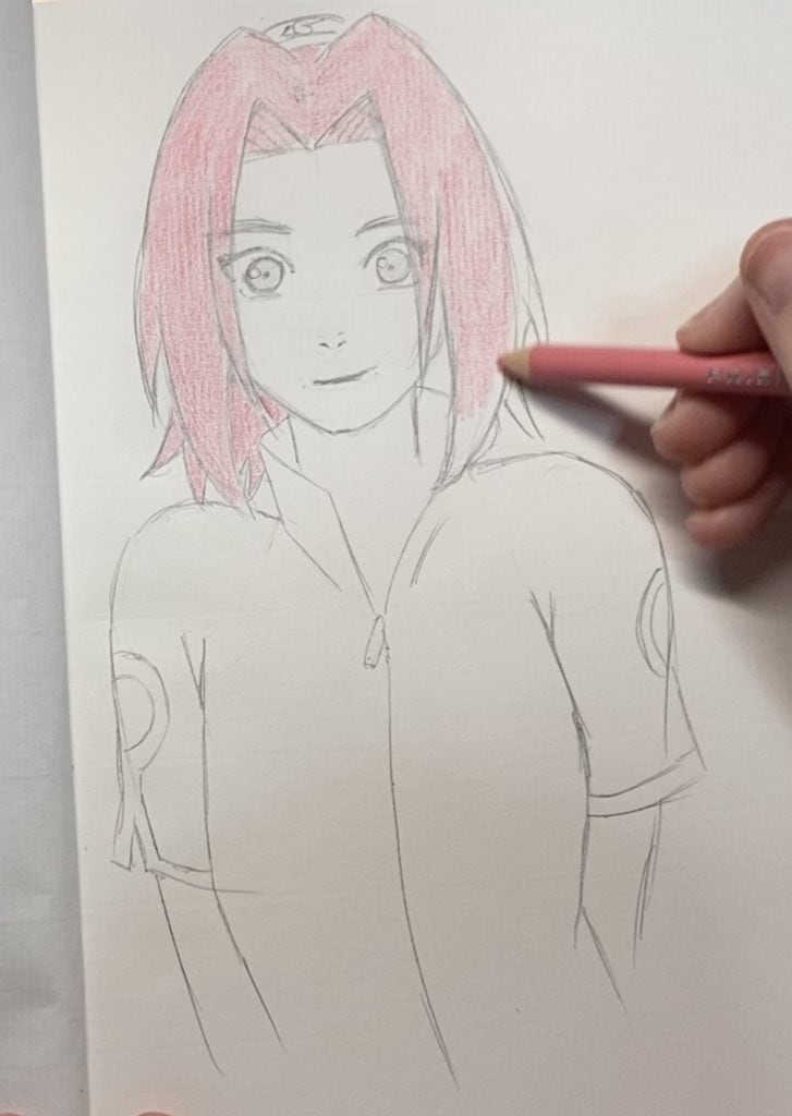 Como Dibujar a Sakura Haruno paso a paso