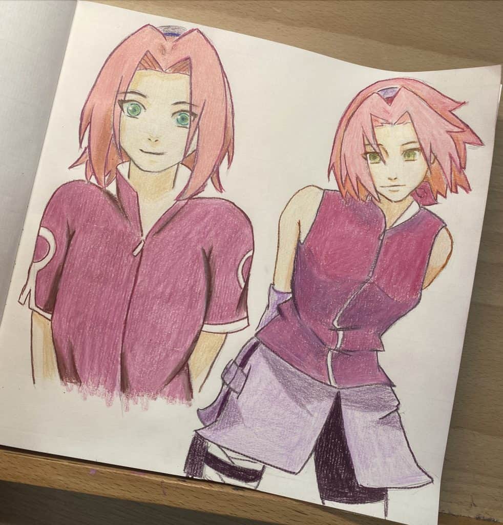 Como Dibujar a Sakura Haruno paso a paso Como Dibujar a Sakura Haruno paso a paso