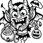 Dibujos de demonios para imprimir y colorear