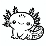 Dibujos de ajolotes para imprimir y colorear
