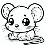 Dibujos de ratones para imprimir y colorear