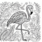 Dibujos de Flamencos para imprimir y colorear